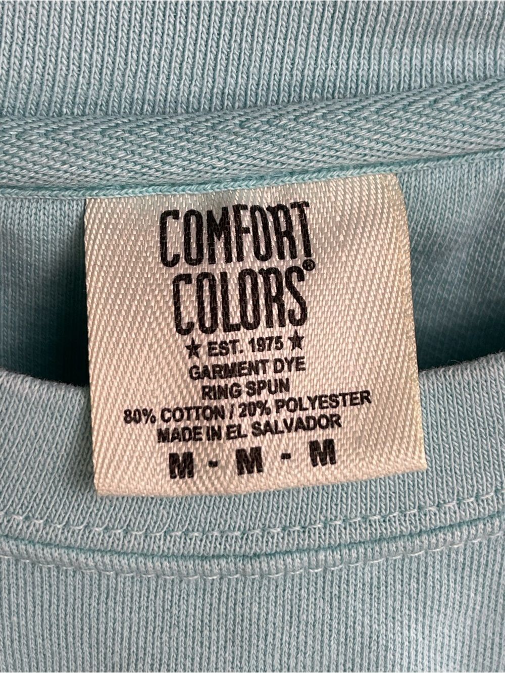 Comfort Colors The Salty Dog Cafe Chalky Mint Cotton Sweatshirt Medium - Picture 3 of 6